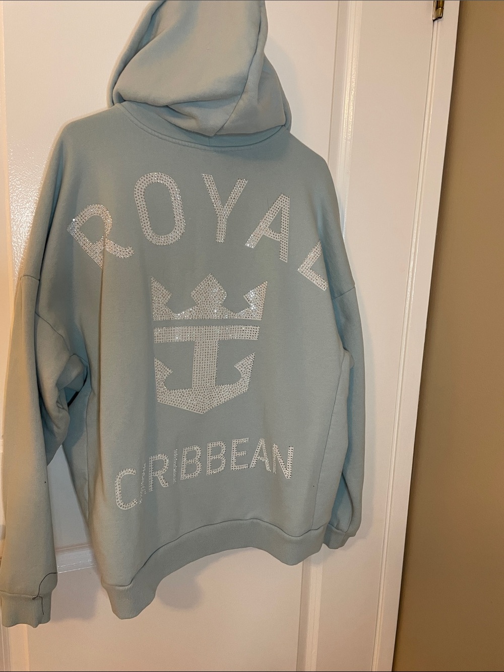 Light Blue Full-Zip Hoodie with RCCL Crown Logo - Picture 5 of 5